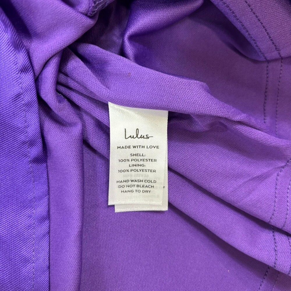 NWT Lulus Glamourous Life Purple Sleeveless Mini Dress Party Cocktail Size XL - Picture 8 of 8